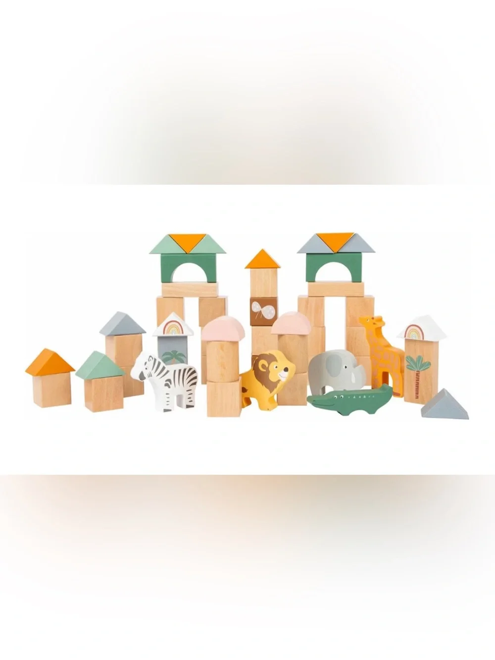 Safari Animal Wooden Block set